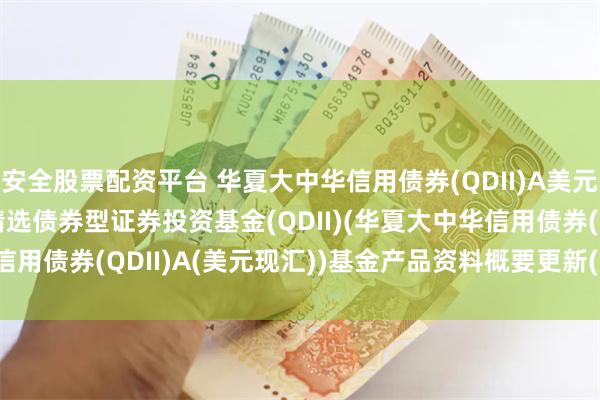 安全股票配资平台 华夏大中华信用债券(QDII)A美元现汇: 华夏大中华信用精选债券型证券投资基金(QDII)(华夏大中华信用债券(QDII)A(美元现汇))基金产品资料概要更新(2024-07-13)