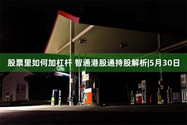 股票里如何加杠杆 智通港股通持股解析|5月30日